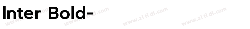 lnter Bold字体转换